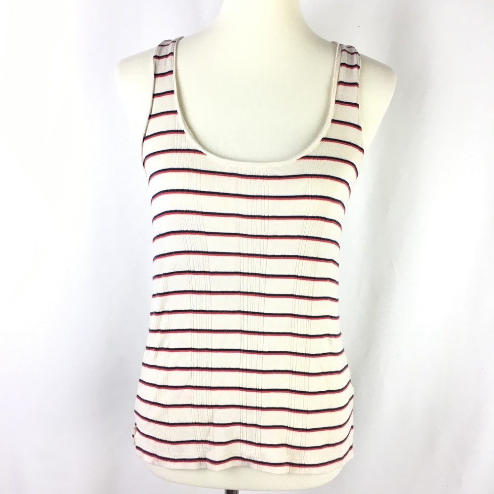 Madewell Tank Top Size Small Racer Back Ivory Red